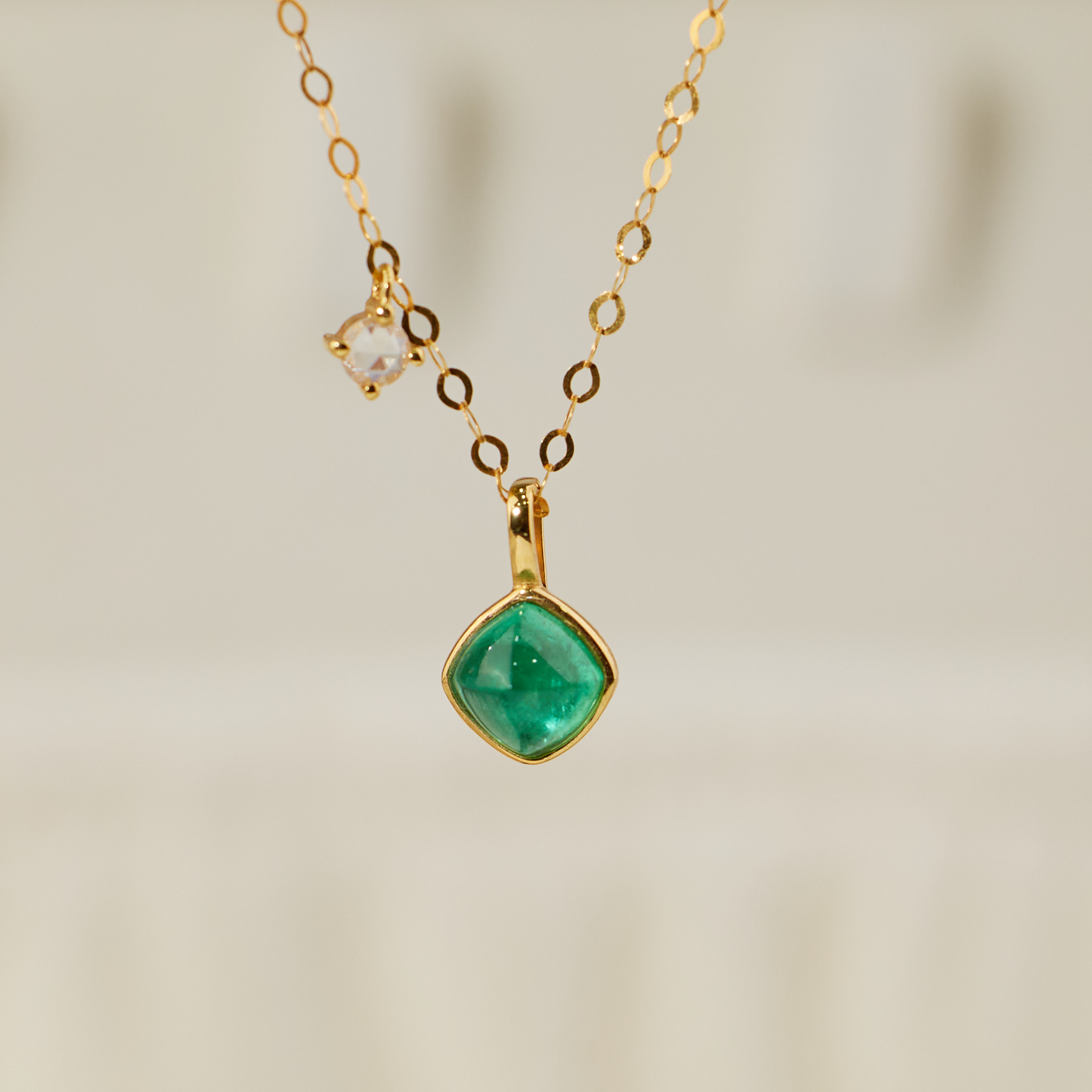 【玉峰珠宝丨安娜严选】祖母绿项链18K金【U6078】多样性发一