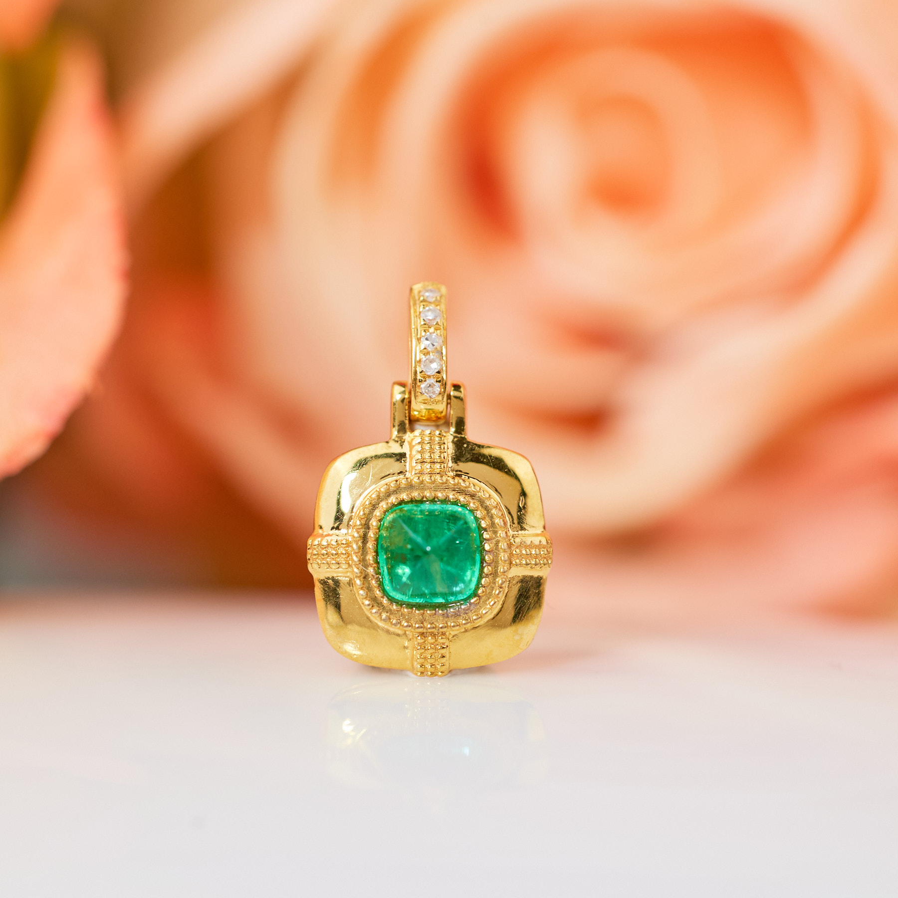 【玉峰珠宝丨安娜严选】祖母绿吊坠18K金【U1221】多样性发一