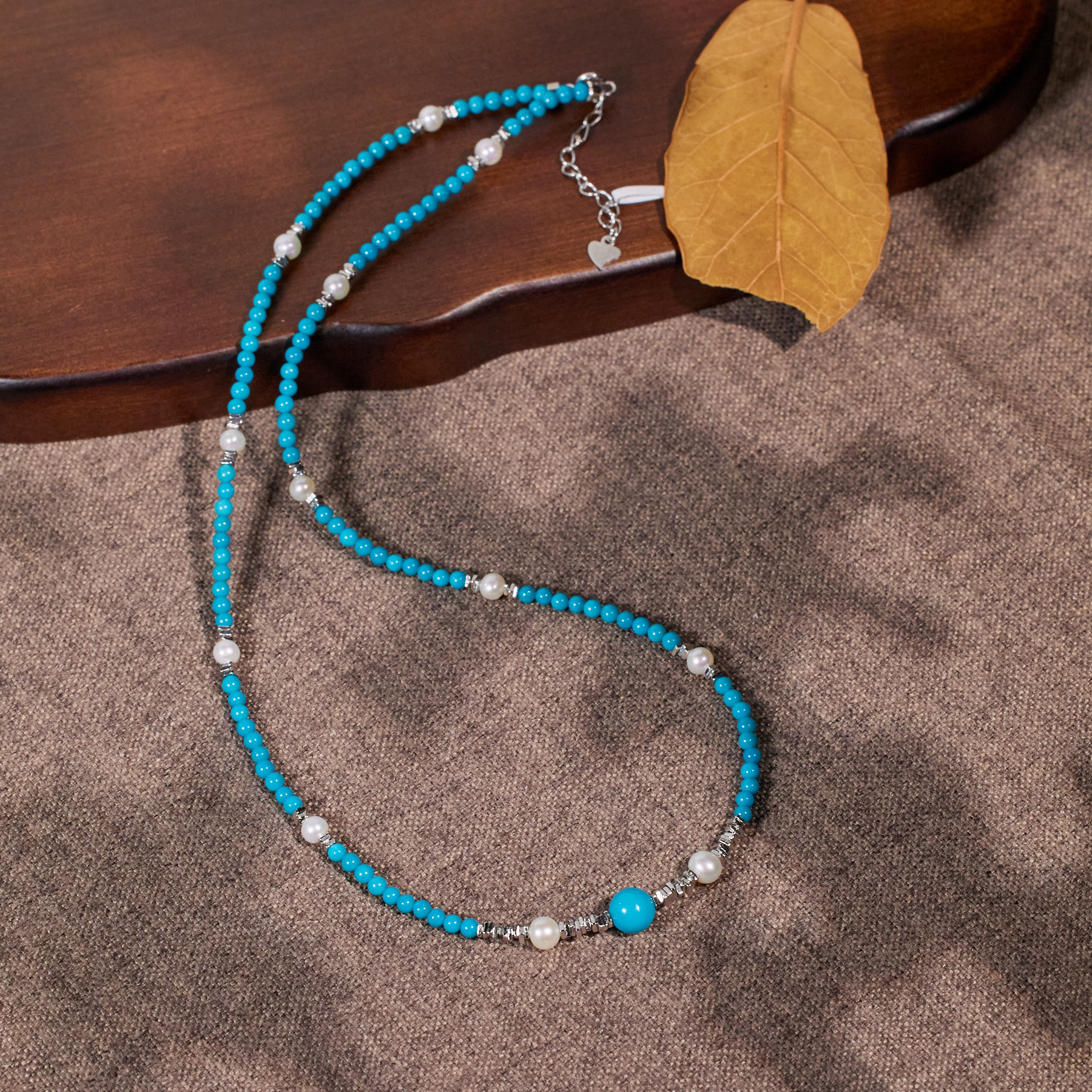 【玉峰珠宝丨安娜严选】松石项链S925银卡2-3【N5001】多样性发一