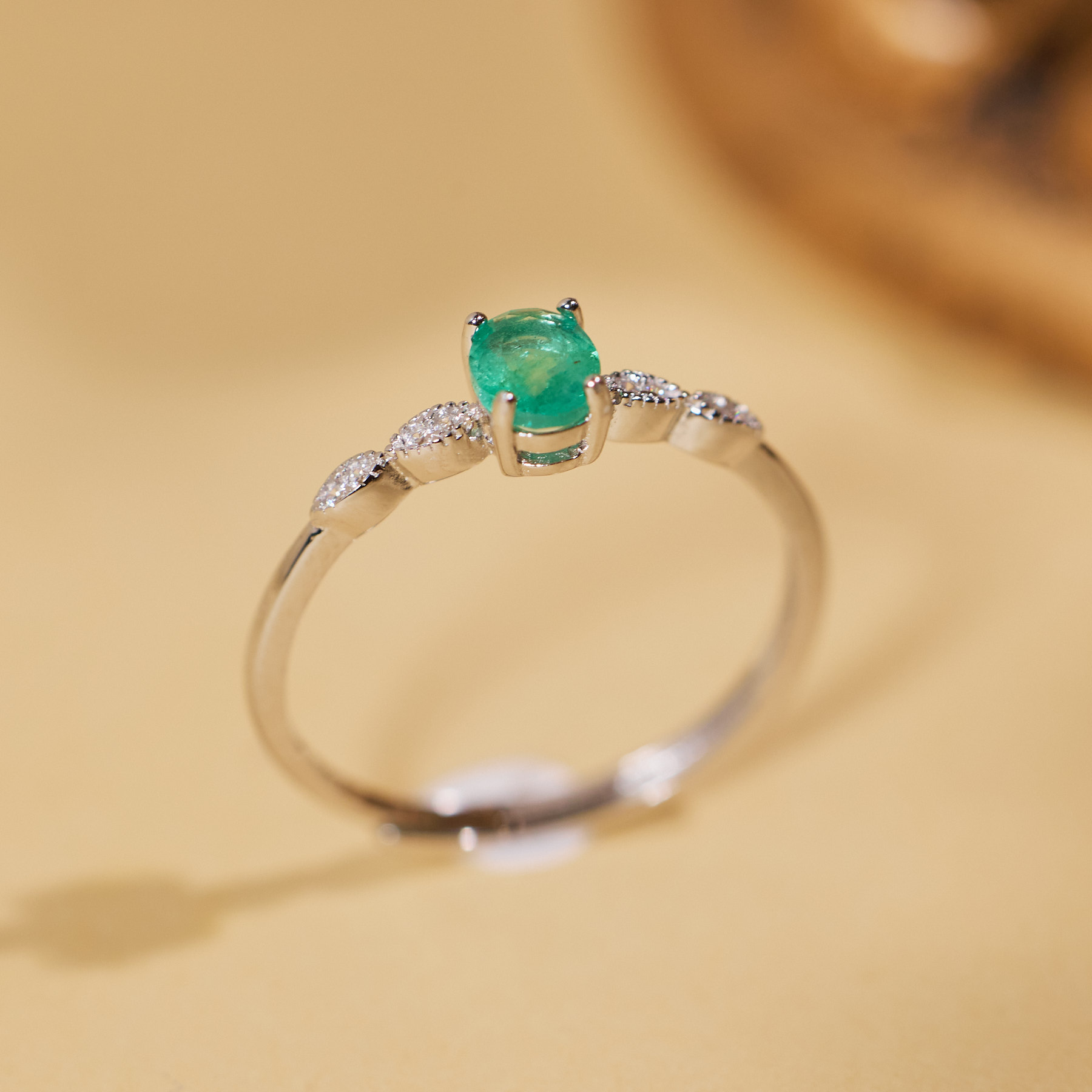 【玉峰珠宝丨安娜严选】祖母绿戒指S925银【W7082】多样性发一