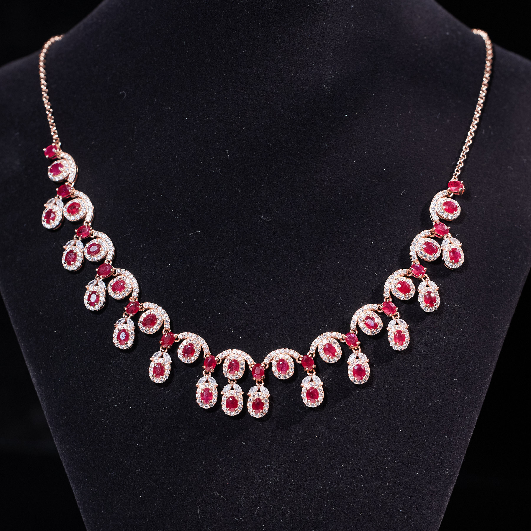 【玉峰珠宝丨安娜严选】红宝石项链S925银【N5142】多样性发一