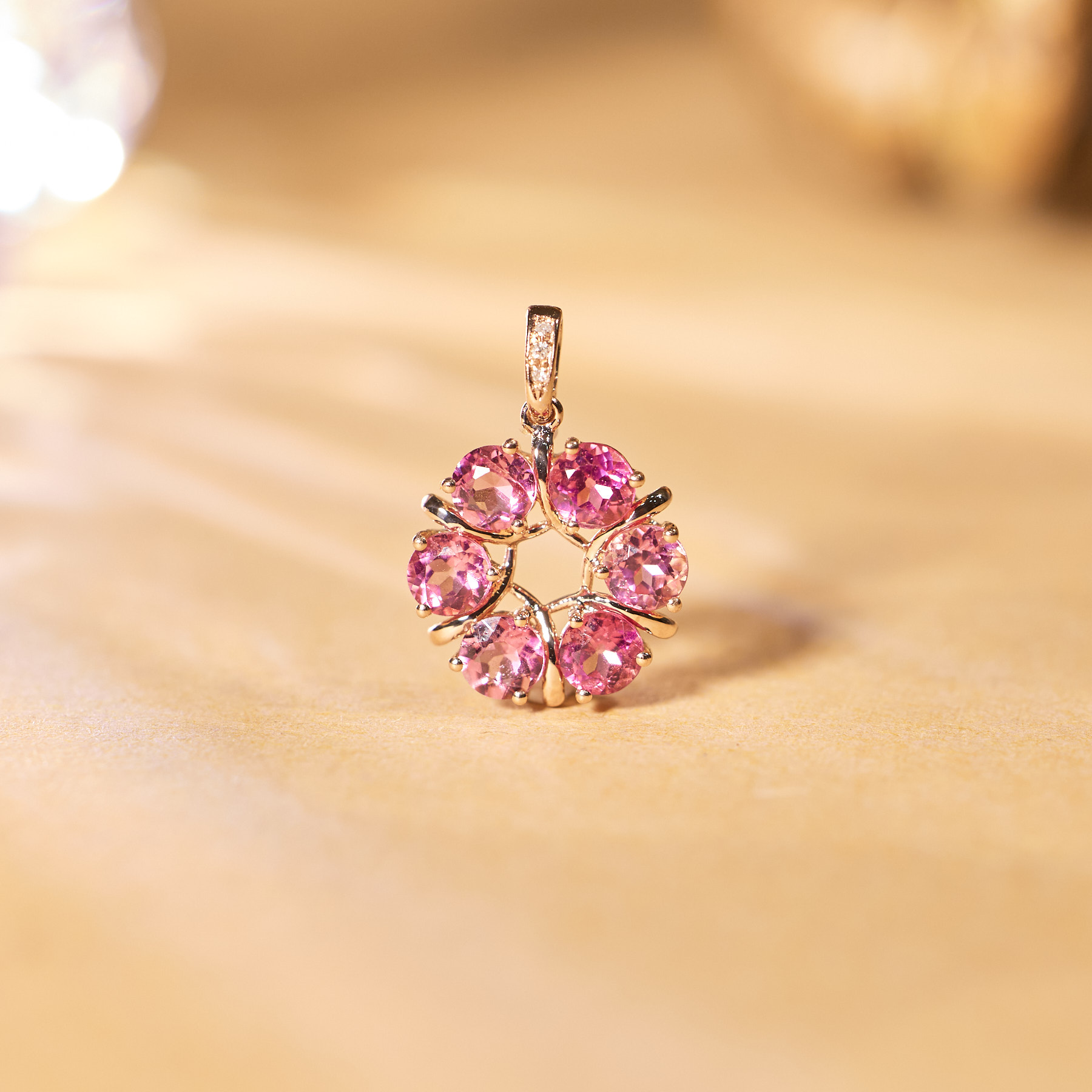 【玉峰珠宝丨安娜严选】碧玺吊坠18K金【U9213】多样性发一