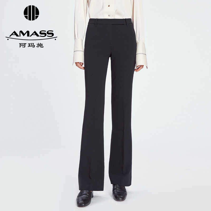 AMASS/阿玛施新款女装专柜正品裤子醋脂聚酯微喇西装裤5100237