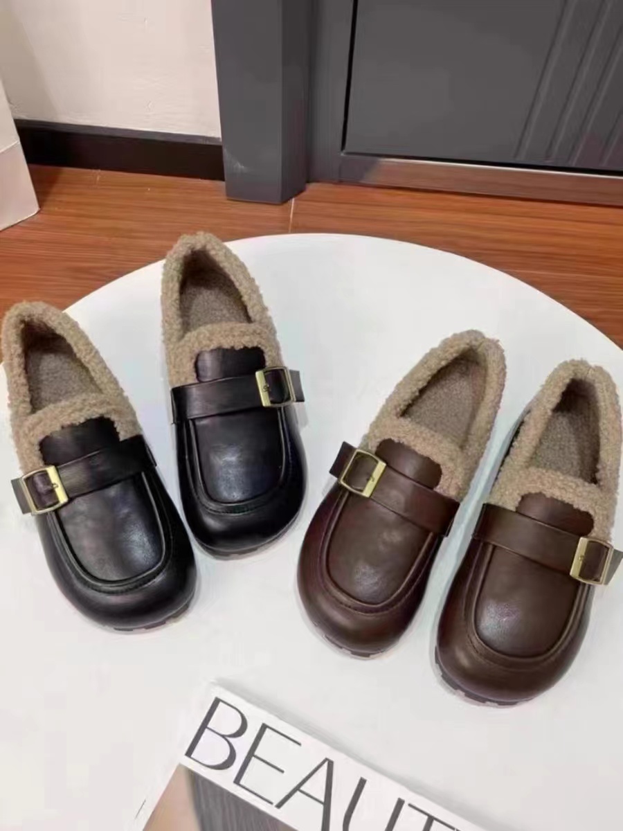 99-1秋冬季2024新款一脚蹬懒人保暖棉鞋