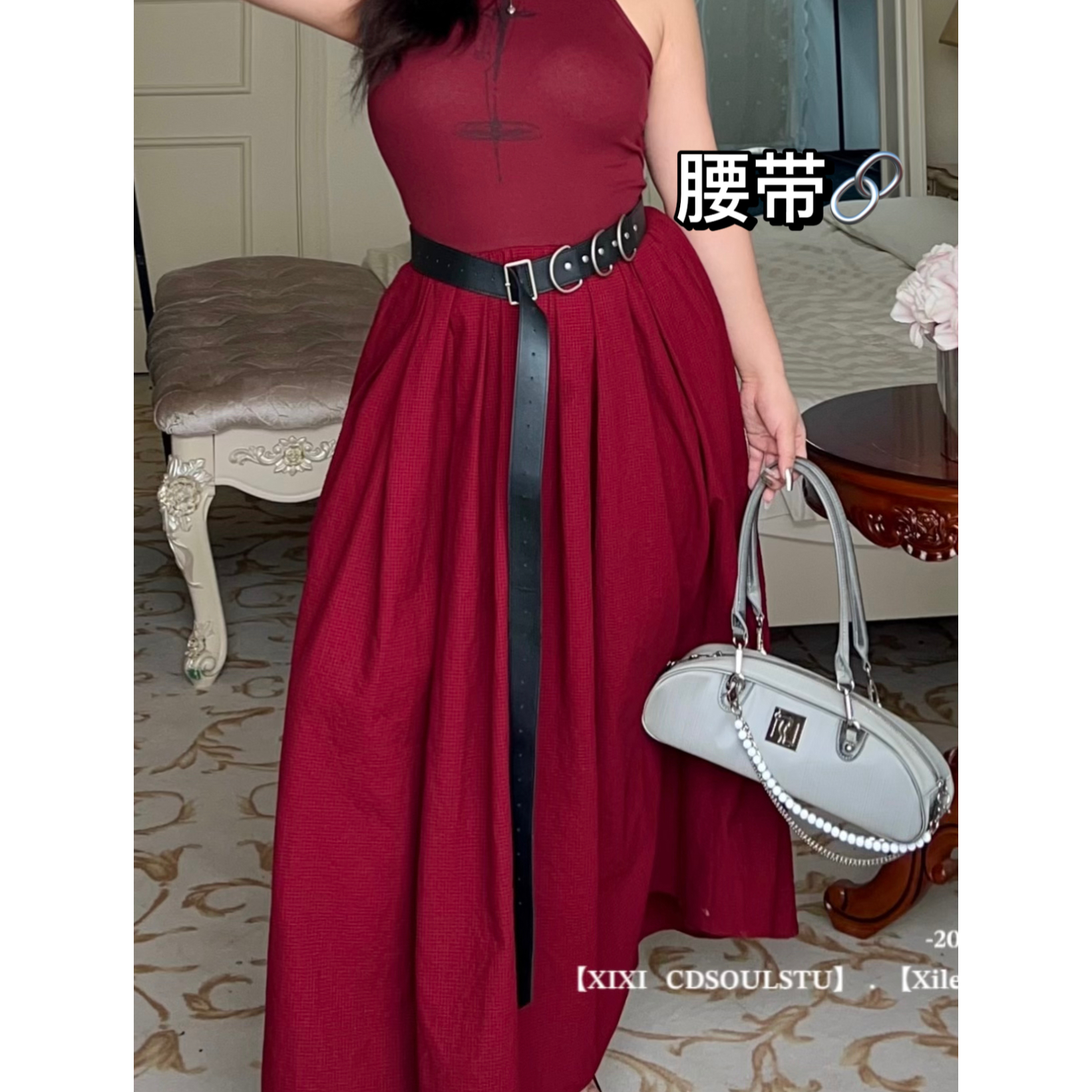 【PPEIQI】"卧底辣妹"搭配连衣裙腰带女高级小众感装饰1.8米长腰带