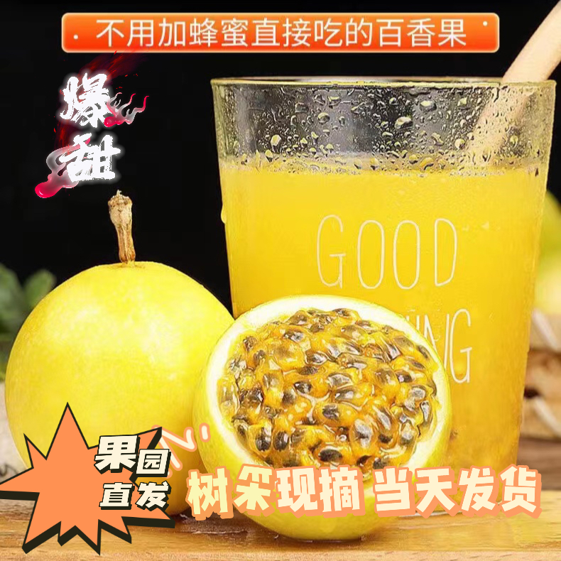 黄金百香果 钦蜜9号 新鲜生态水果
