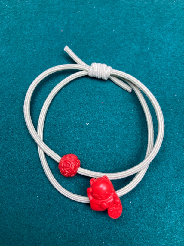 含辰砂工艺品保真朱砂】红砂手串头绳