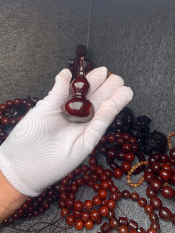 印度小叶紫檀手把件葫芦