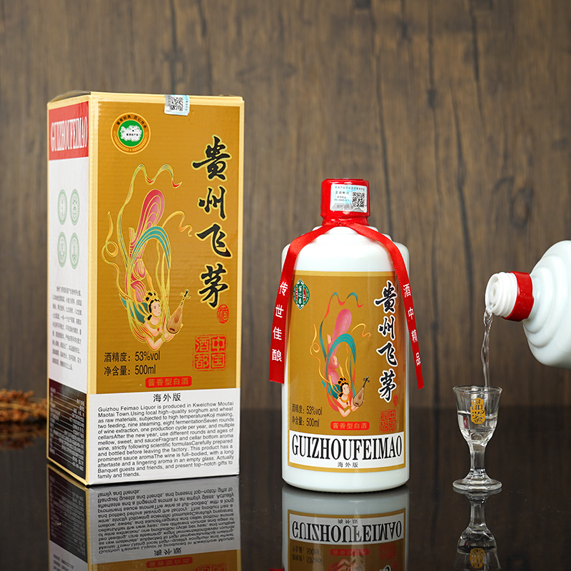 -/酱之春{洪氏珠宝30周年补贴}【贵州飞茅】53度酱香型500ml*6瓶/箱