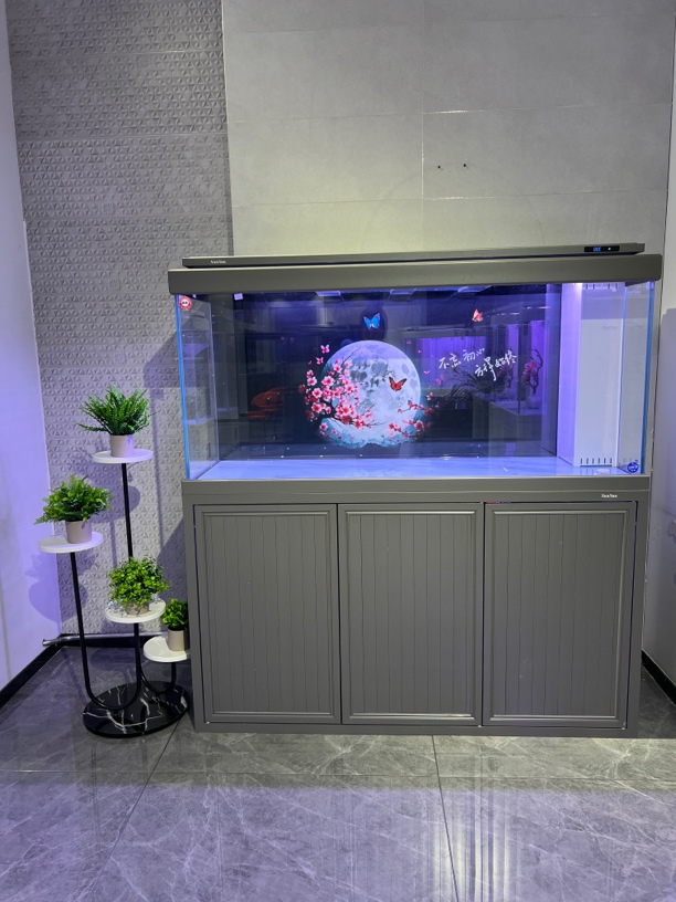 2025年SUNSUN森森新款鱼缸超白水族箱免换水客厅落地家用鱼缸