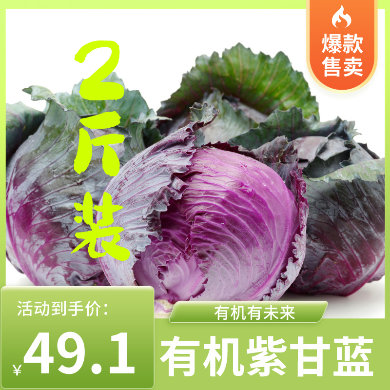 有机紫甘蓝（搭配低卡沙拉，口感更佳）生吃美味