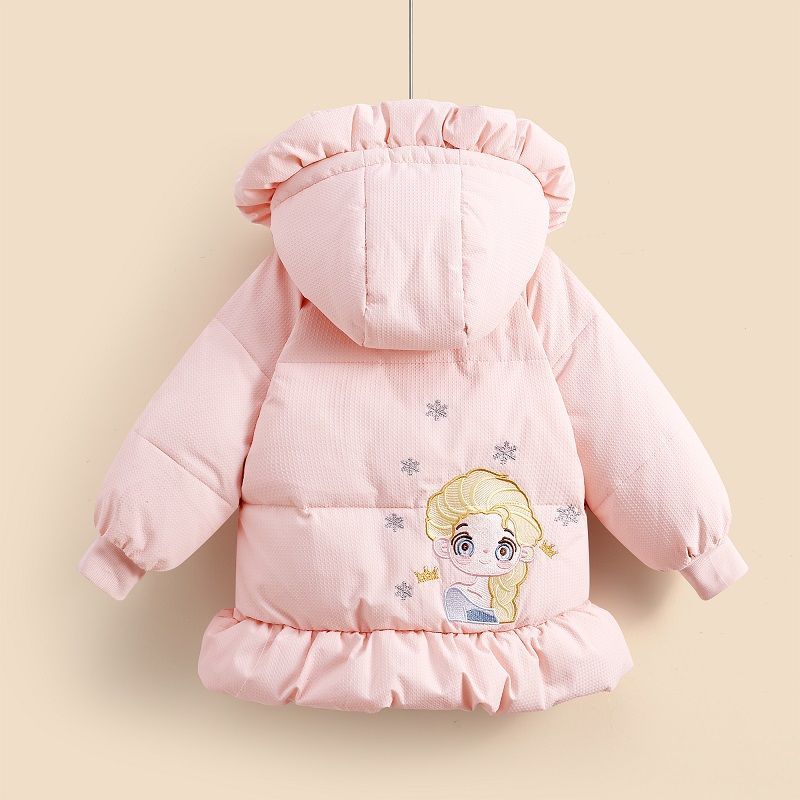 2023新款白鸭绒公主风三防免洗女童羽绒服中小童宝宝冬季