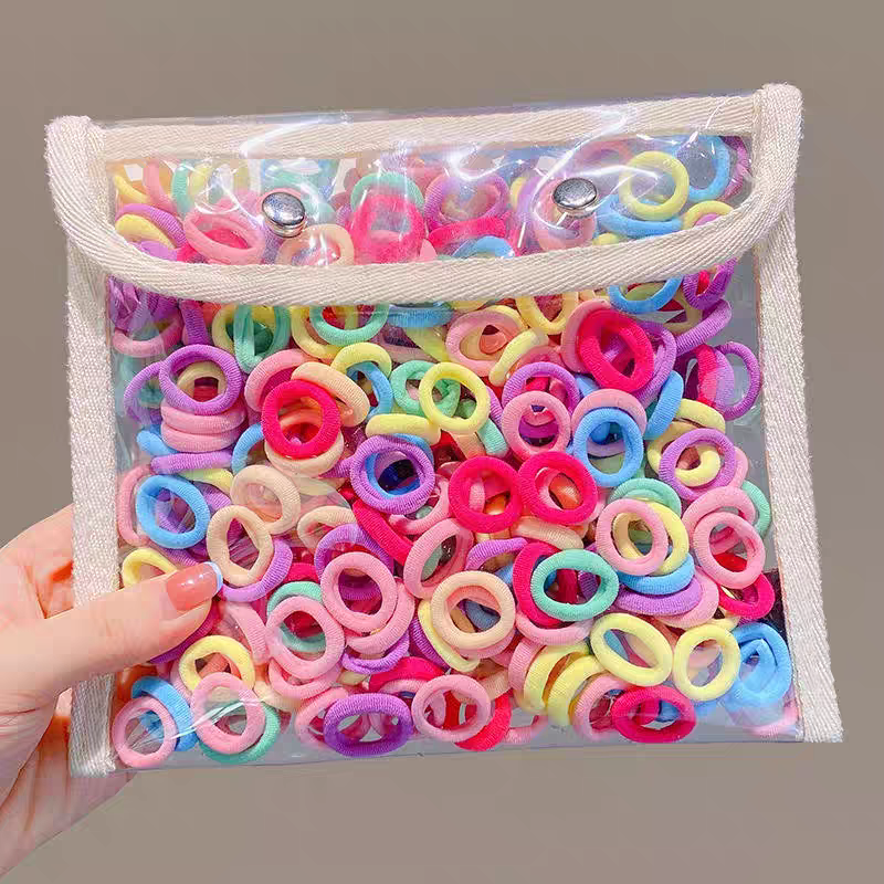 韩版无缝头绳高弹力小女孩头饰儿童皮筋儿扎头发毛巾发圈橡皮筋  