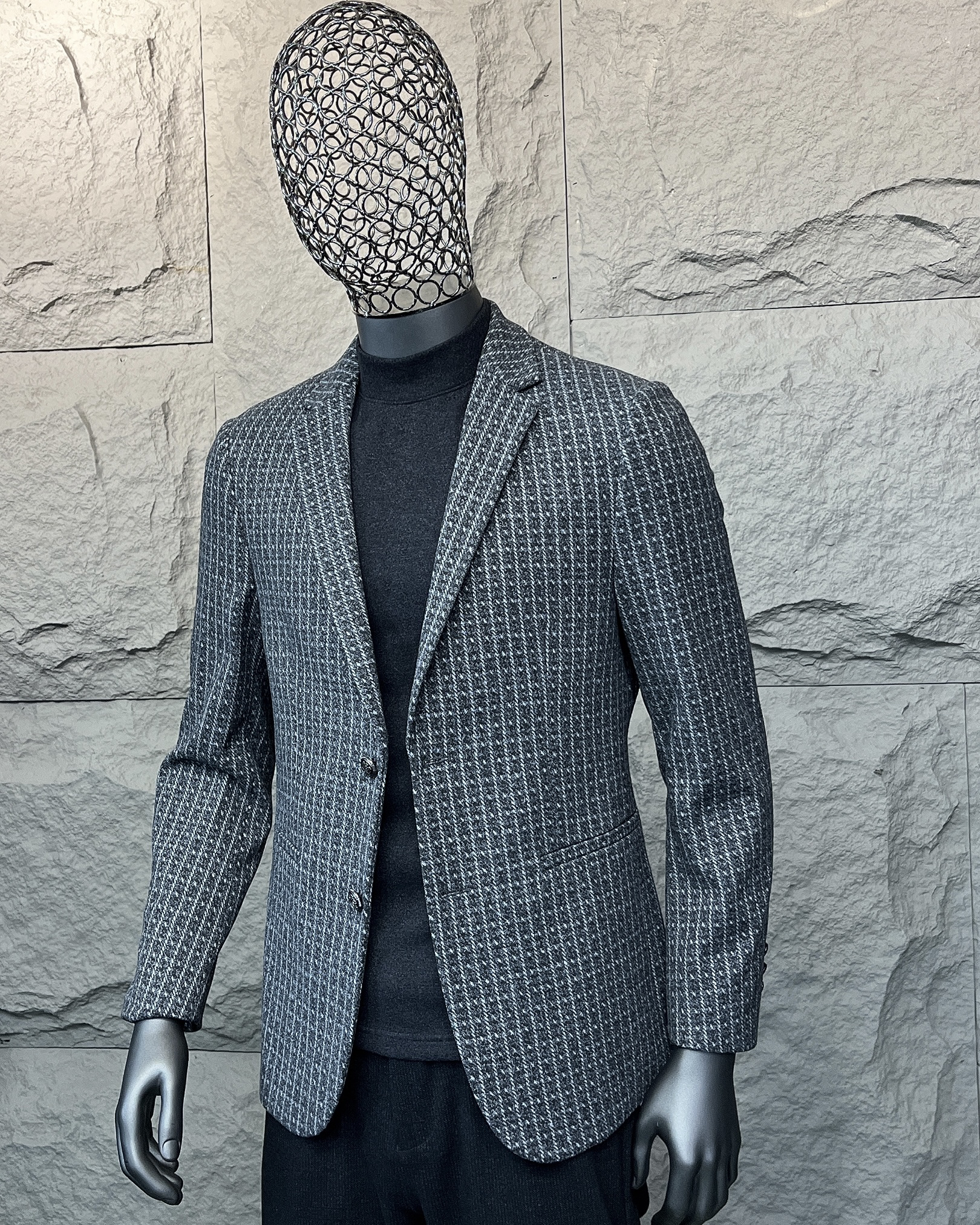 【时尚西服特惠】6625款高品色织时尚修身韩版西服