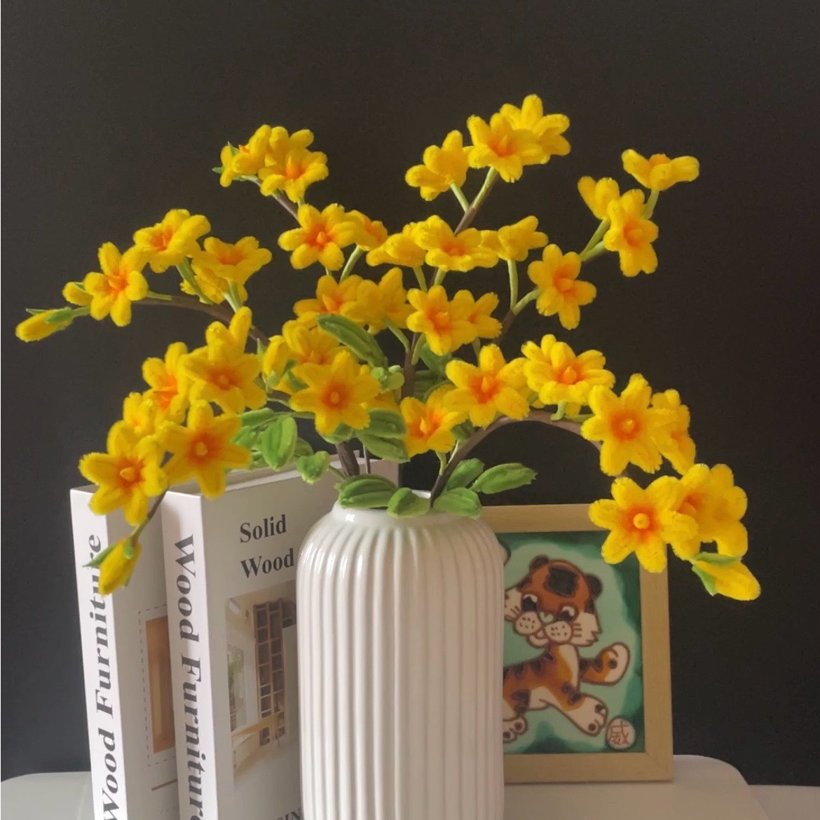 迎春花材料包扭扭棒DIY新年礼物手工材料包春节摆件装饰乔迁