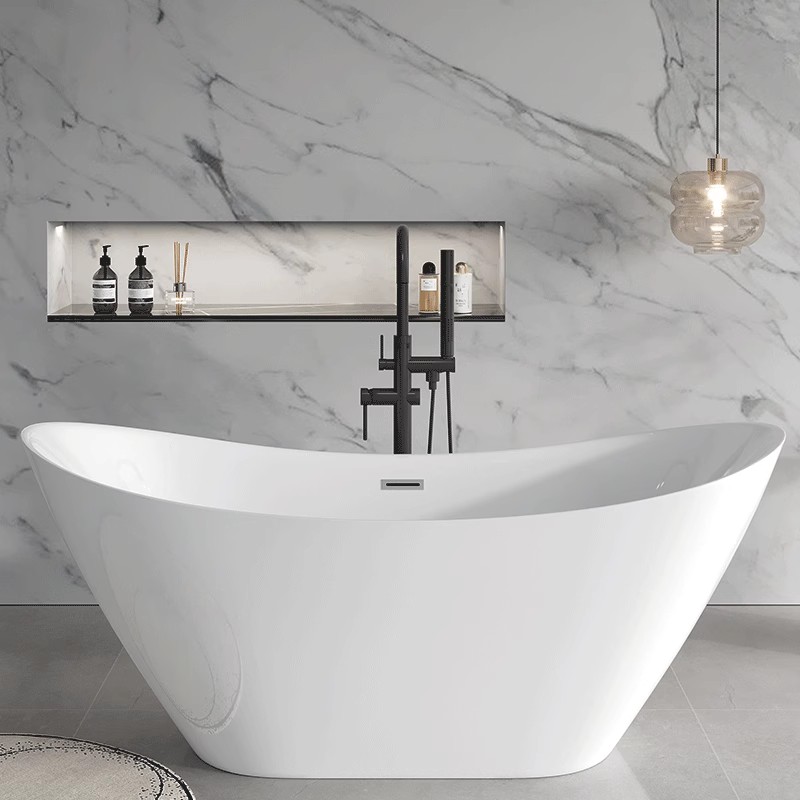 亚克力独立式家用简约艺术浴盆名宿酒店工程网红元宝一体式浴缸