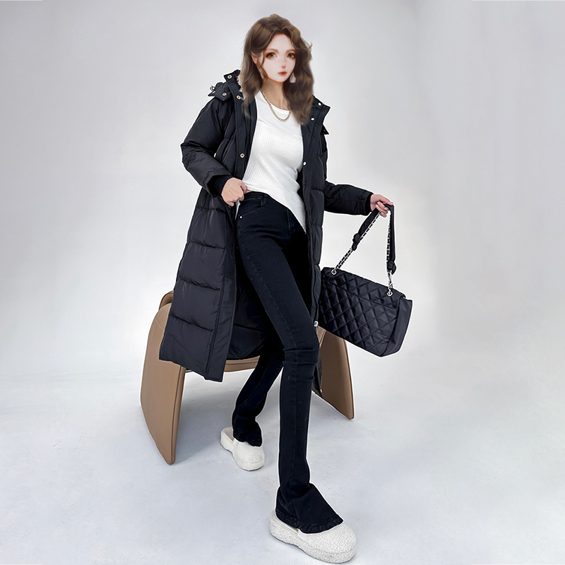 裤长111cm 加绒加长马蹄牛仔裤女秋冬季薄绒高弹力高腰高个子女裤