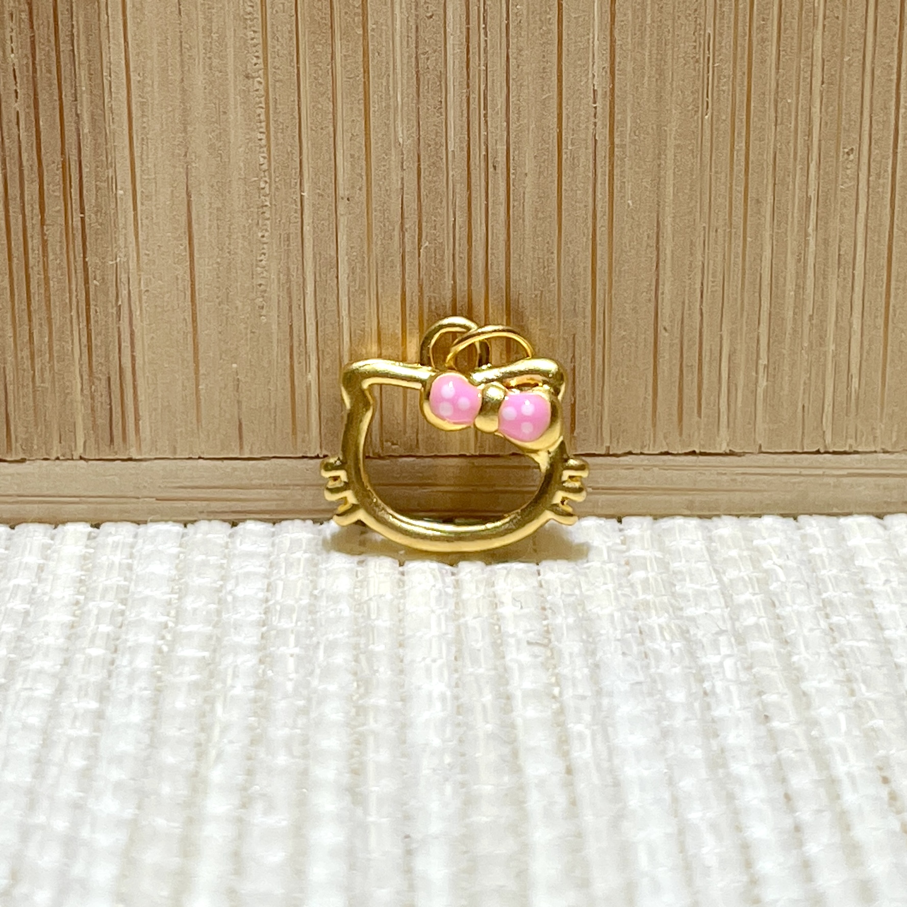足金镂空kt猫配件