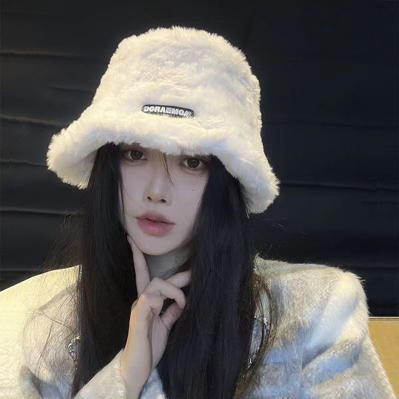 显脸小韩版百搭水桶盆帽保暖冬天必备圆脸大脸显瘦拍照ins帽子
