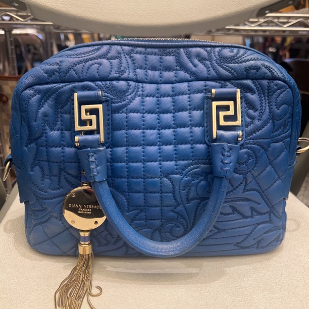 95新 Versace/范思哲 范思哲 蓝色百搭时尚单肩包