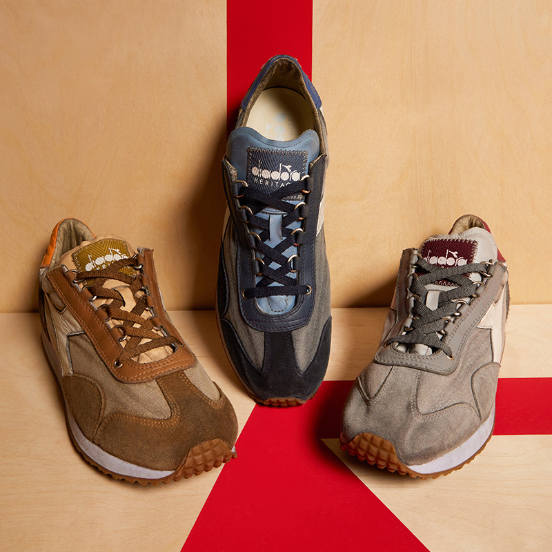 diadora/迪亚多纳男女鞋欧产运动脏蜡石复古做旧慢跑鞋 EQUIPE