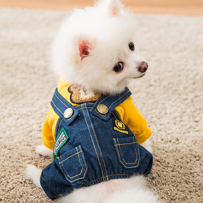 四脚背带裤小狗狗泰迪比熊宠物猫咪雪纳瑞小型犬秋冬衣服