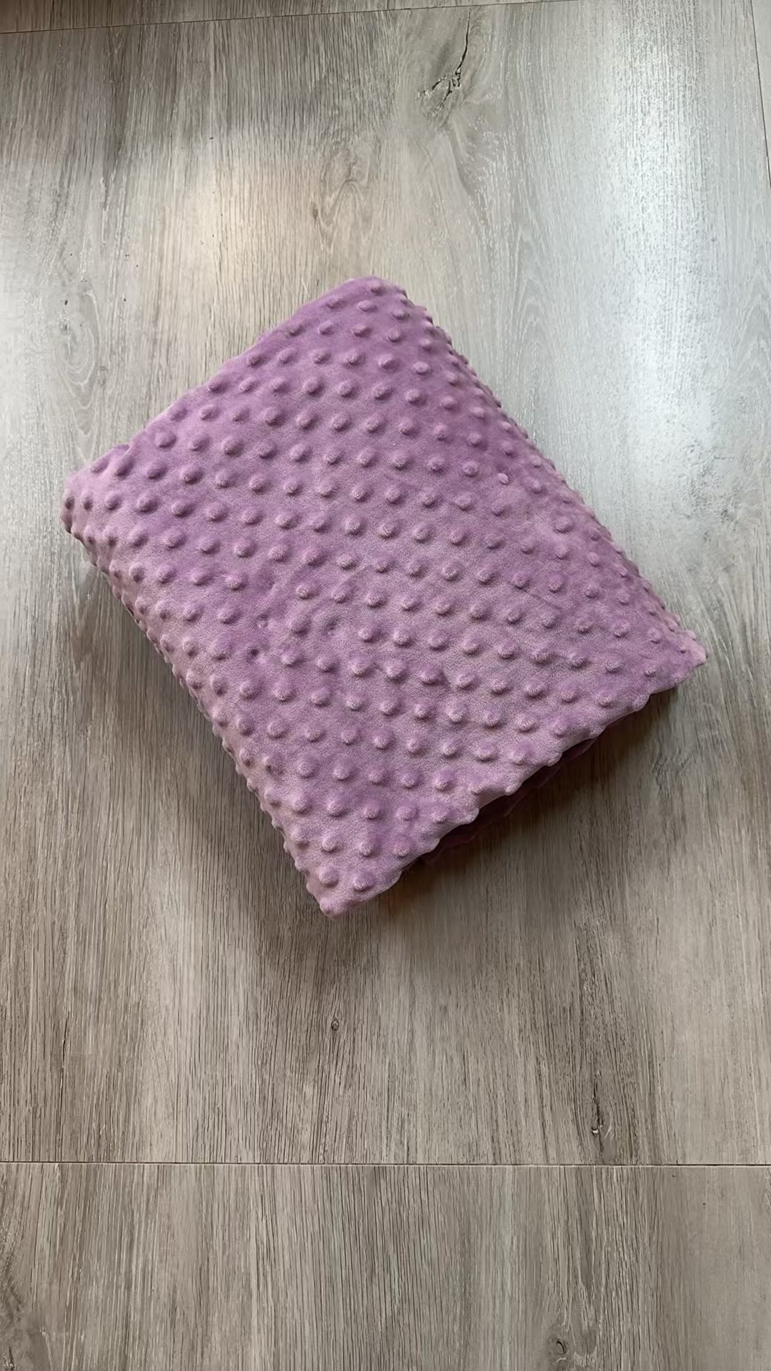 【微瑕】紫-热感豆豆布块裁剪毛边布块床单2.3*2米