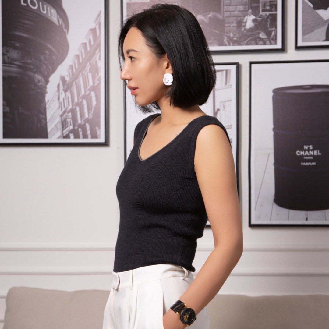 【Do.Fashion欧阳】“演绎高雅”30%桑蚕丝+70%极细羊毛重工背心