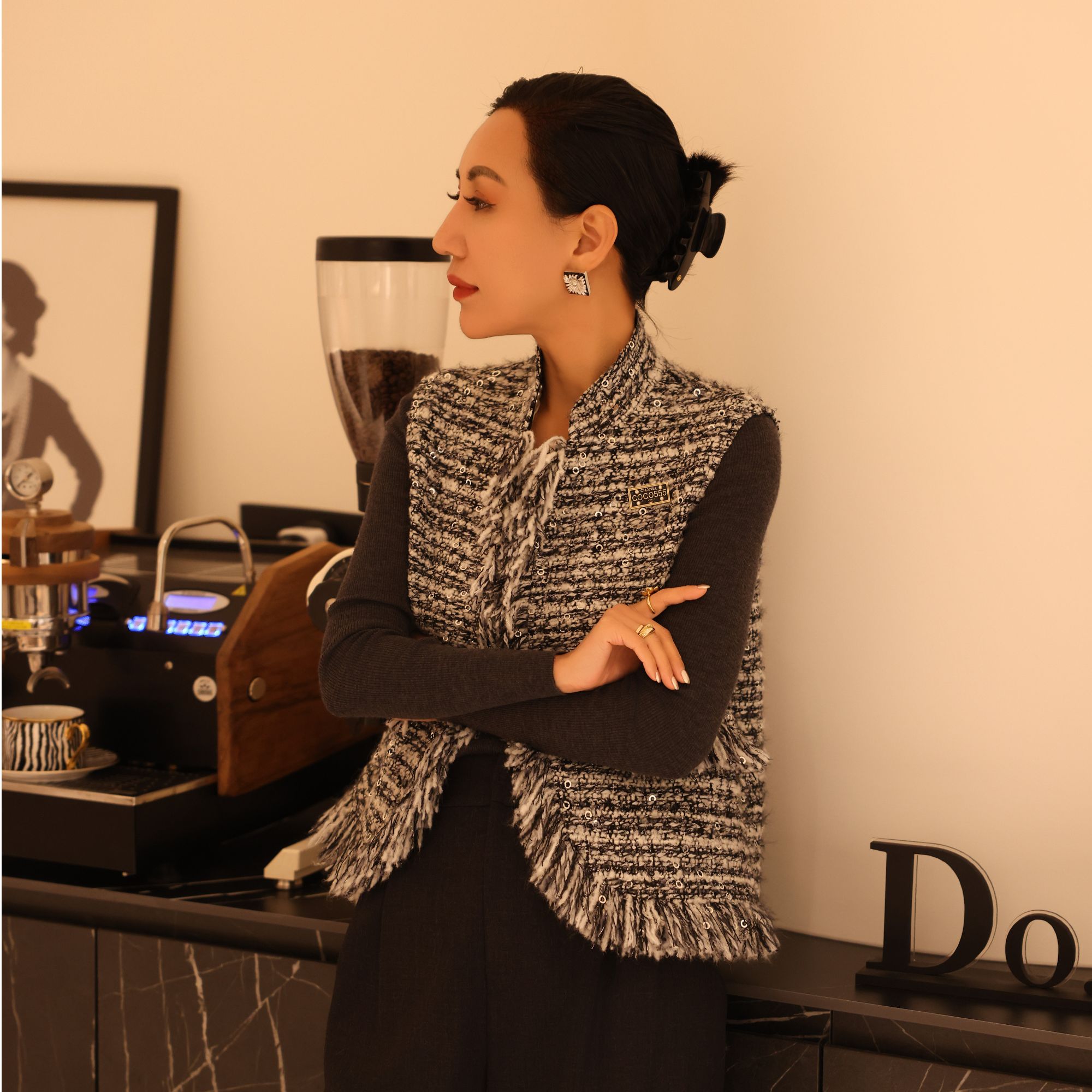 【Do.Fashion欧阳】“多维尔”提花小香马甲