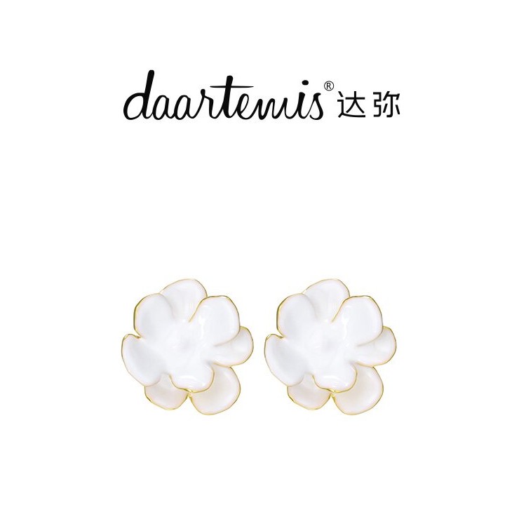 铜合金耳饰 【Do.Fashion欧阳】达弥山茶系列花朵耳饰