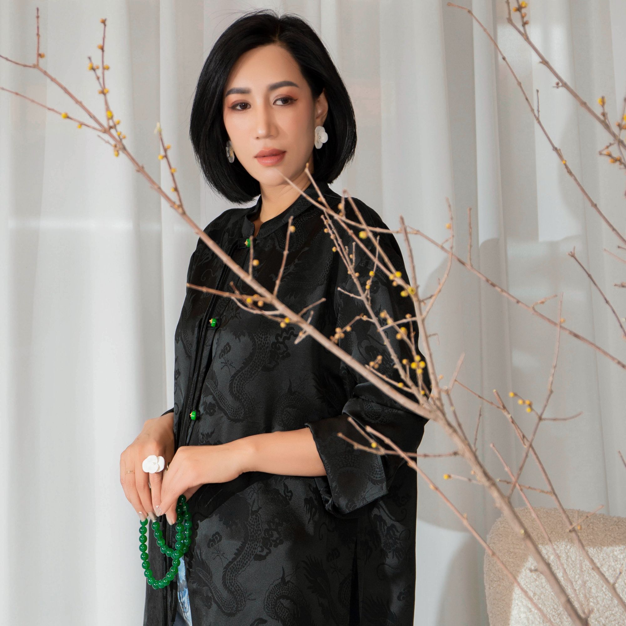  【Do.Fashion欧阳】“龙腾盛世”中式国风春秋提花上衣