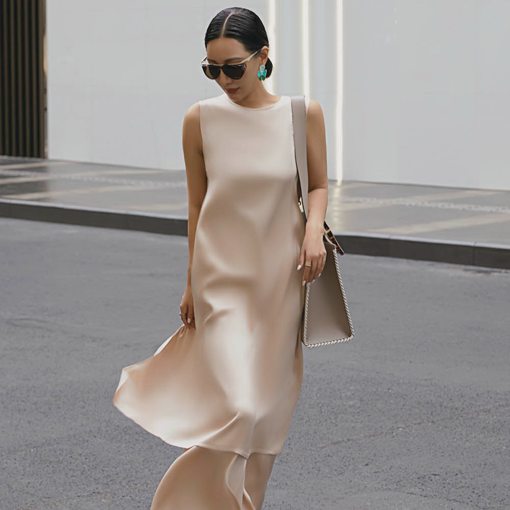 【Do.Fashion欧阳】“风华”奢华系列重磅28姆米双面真丝缎上衣阔腿裤