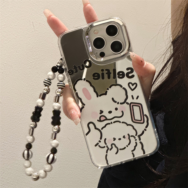 可爱苹果15手机壳防摔韩风个性ins全包卡通少女小熊爱心神器小众