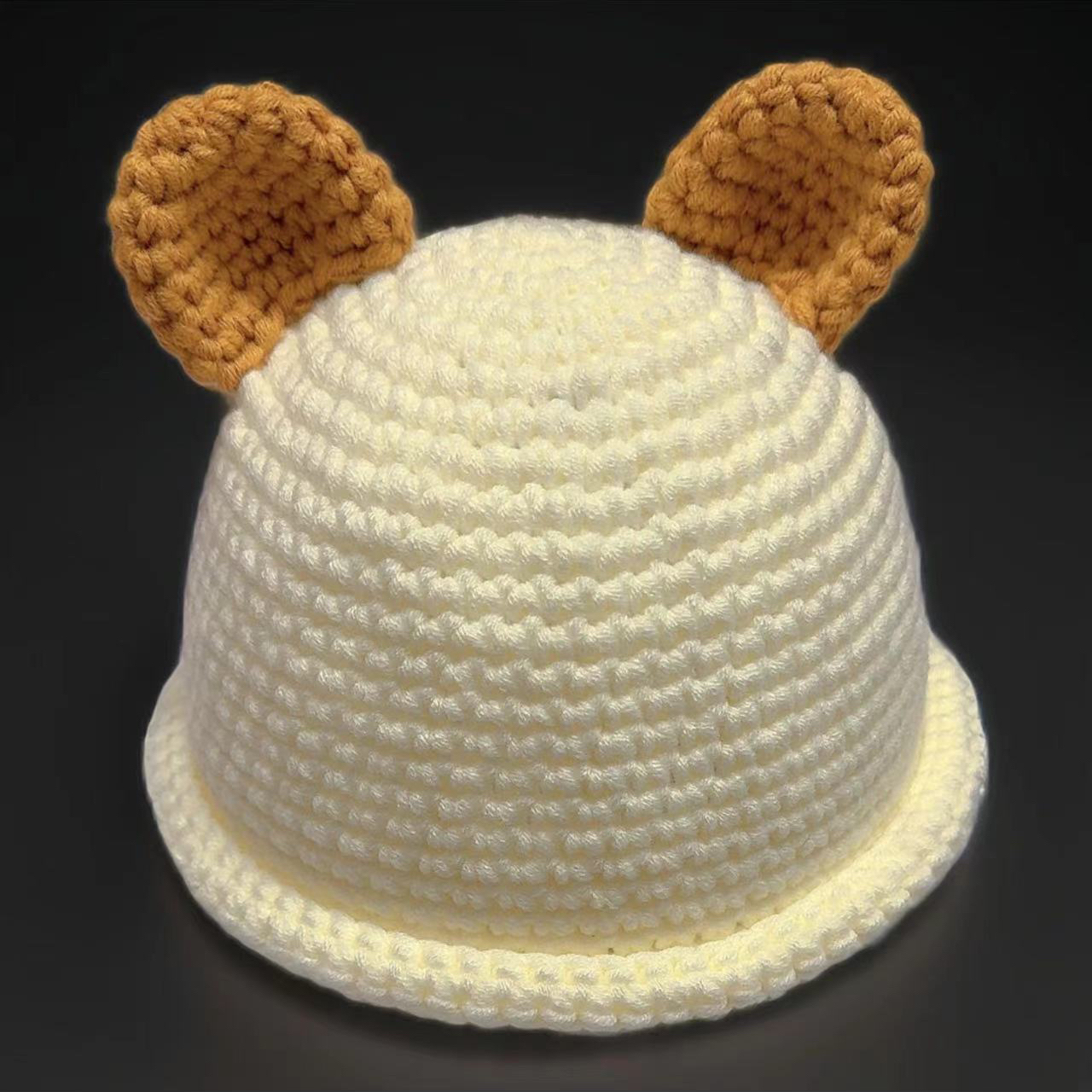 情人棉儿童小熊帽成品