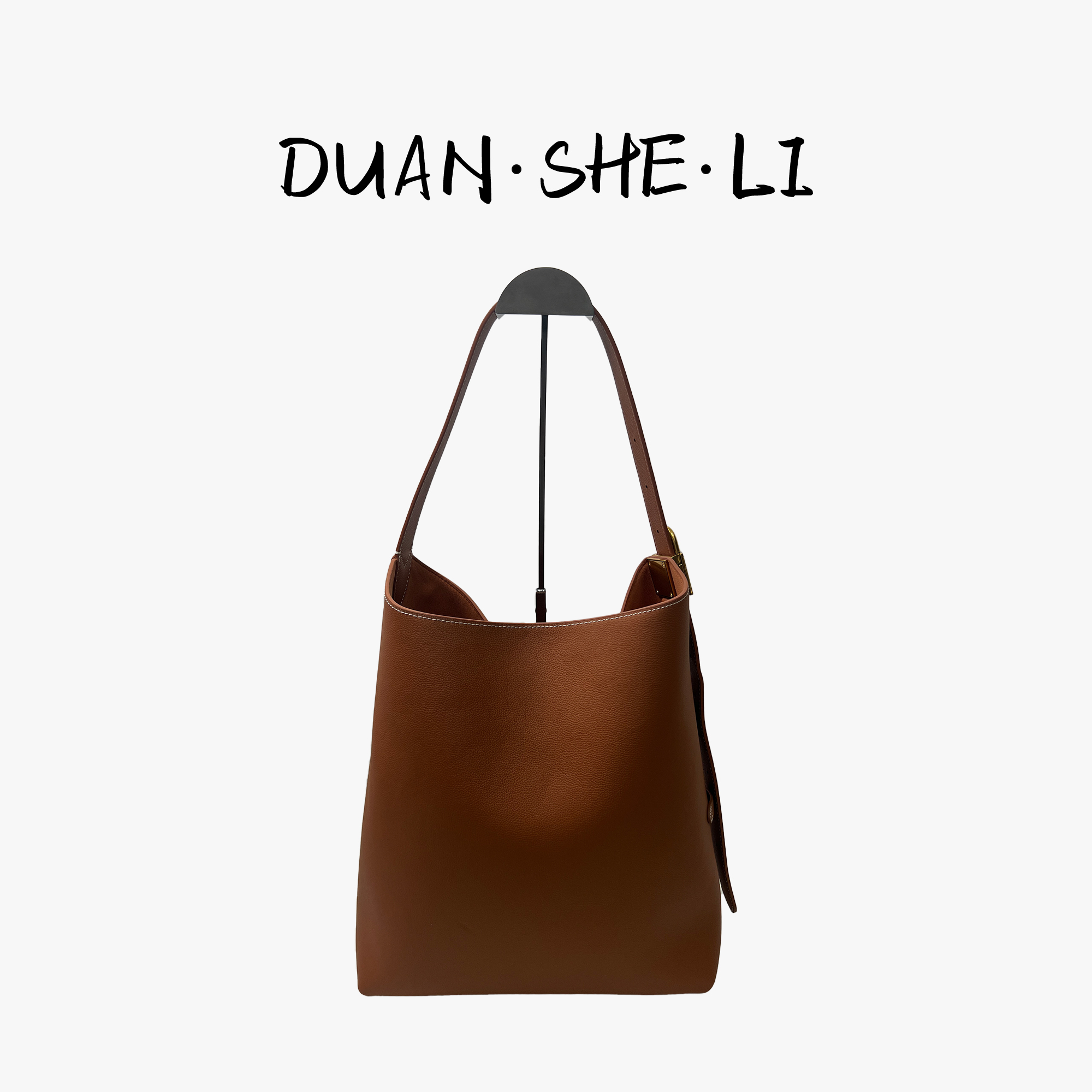 真皮腋下牛皮大水桶托特包