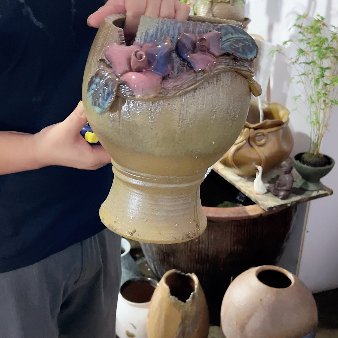【闪购商品】紫砂花盆紫红和青绿色色等多