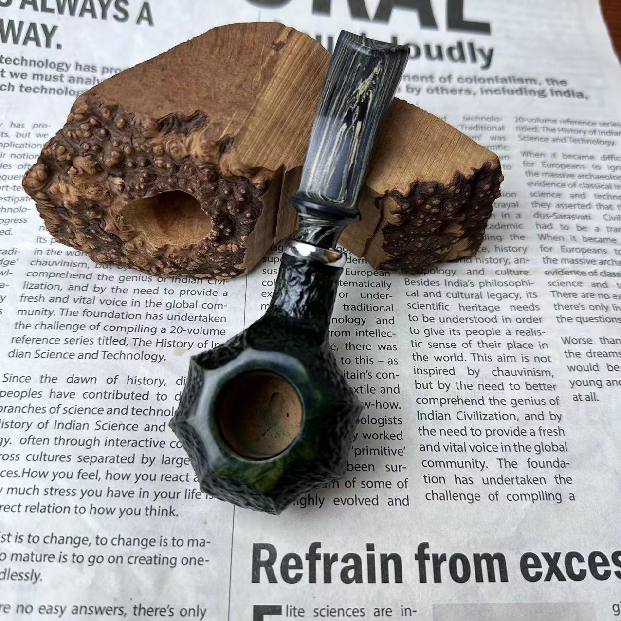 石楠木手工烟斗 南瓜斗 2种斗嘴可选择 3mm