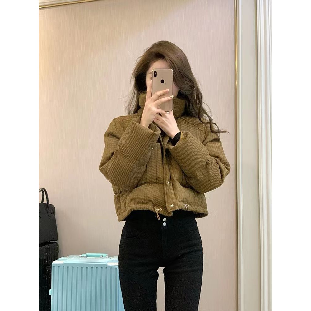 棉衣棉服外套女2023秋冬季新款小个子棉服宽松短款面包服时尚