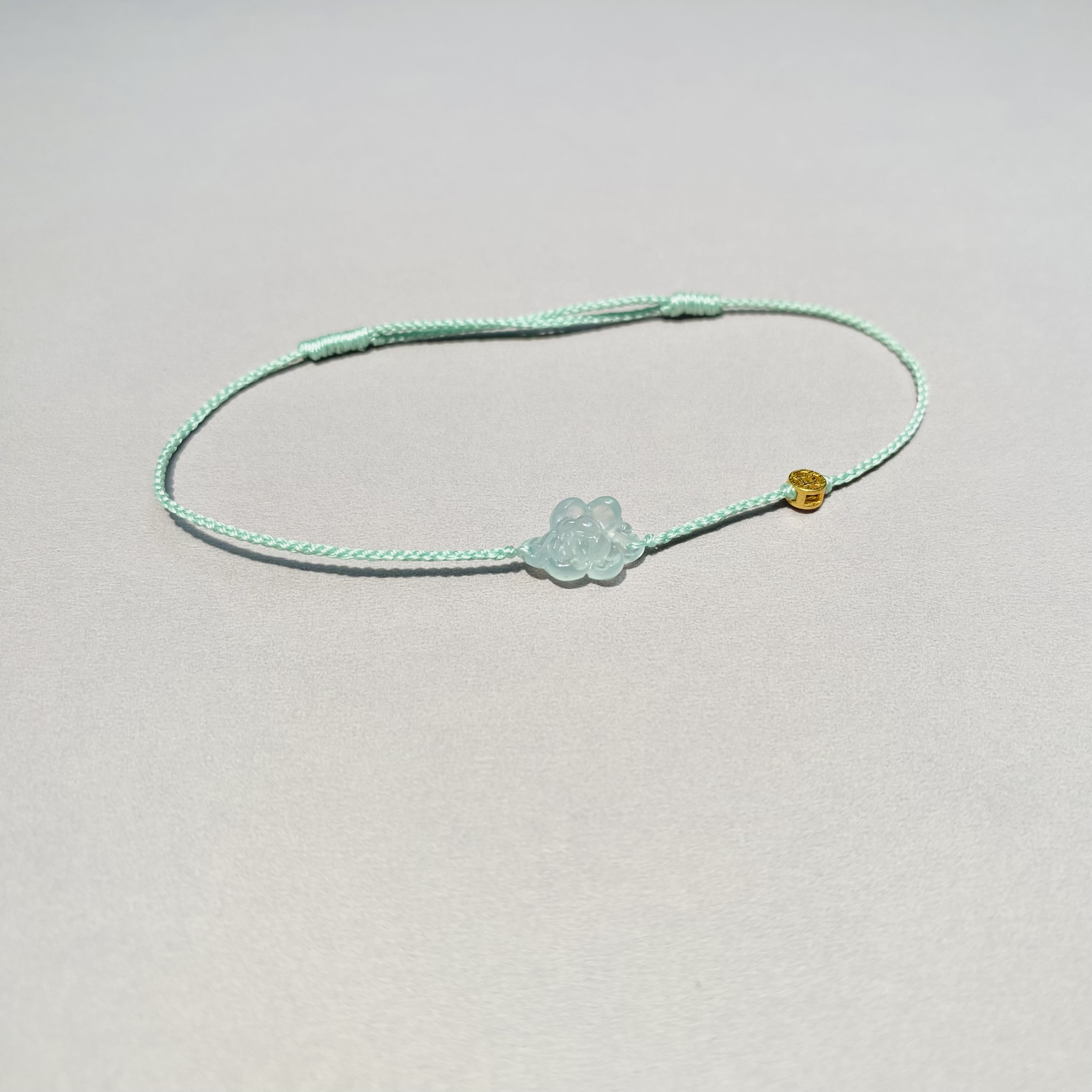 款式图勿拍！！找主播选裸石！纯天然翡翠A货好运莲莲手绳小红书爆款