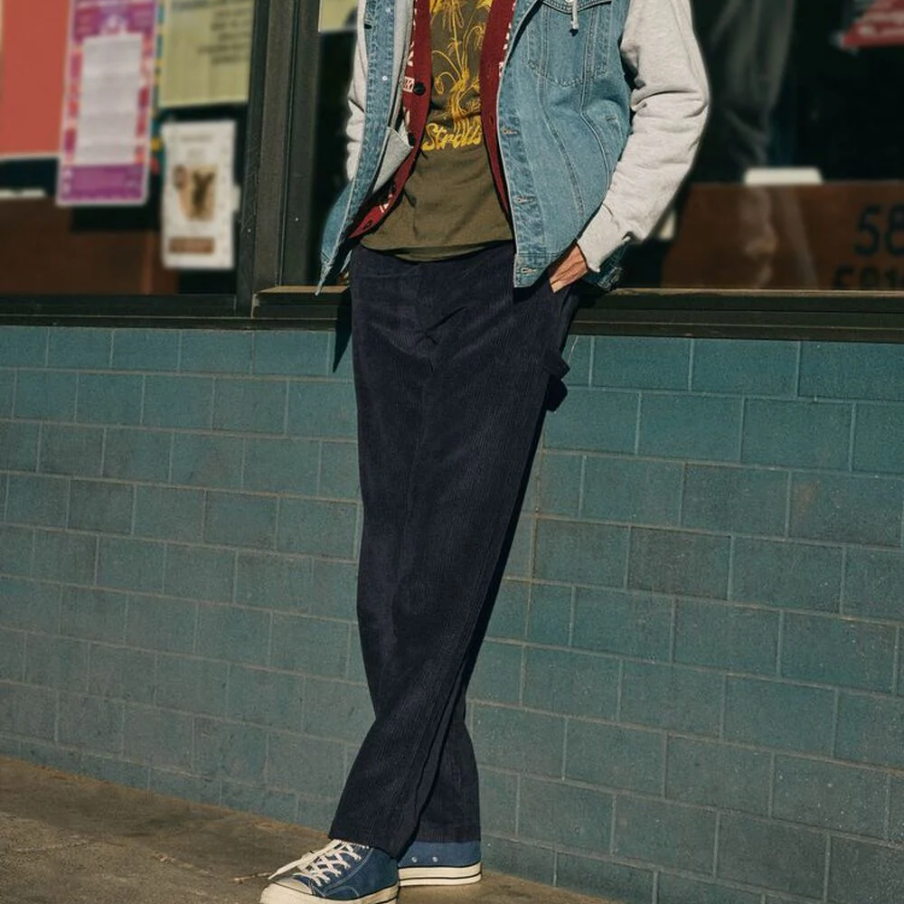 老美单！永远21！春秋男士宽松休闲灯芯绒条绒美式复古休闲裤长裤