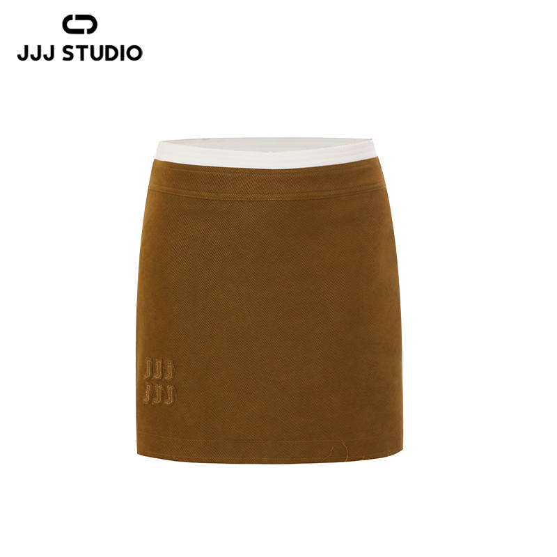 【UUUUP】JJJ棕色短裙 JLWSW1Q341