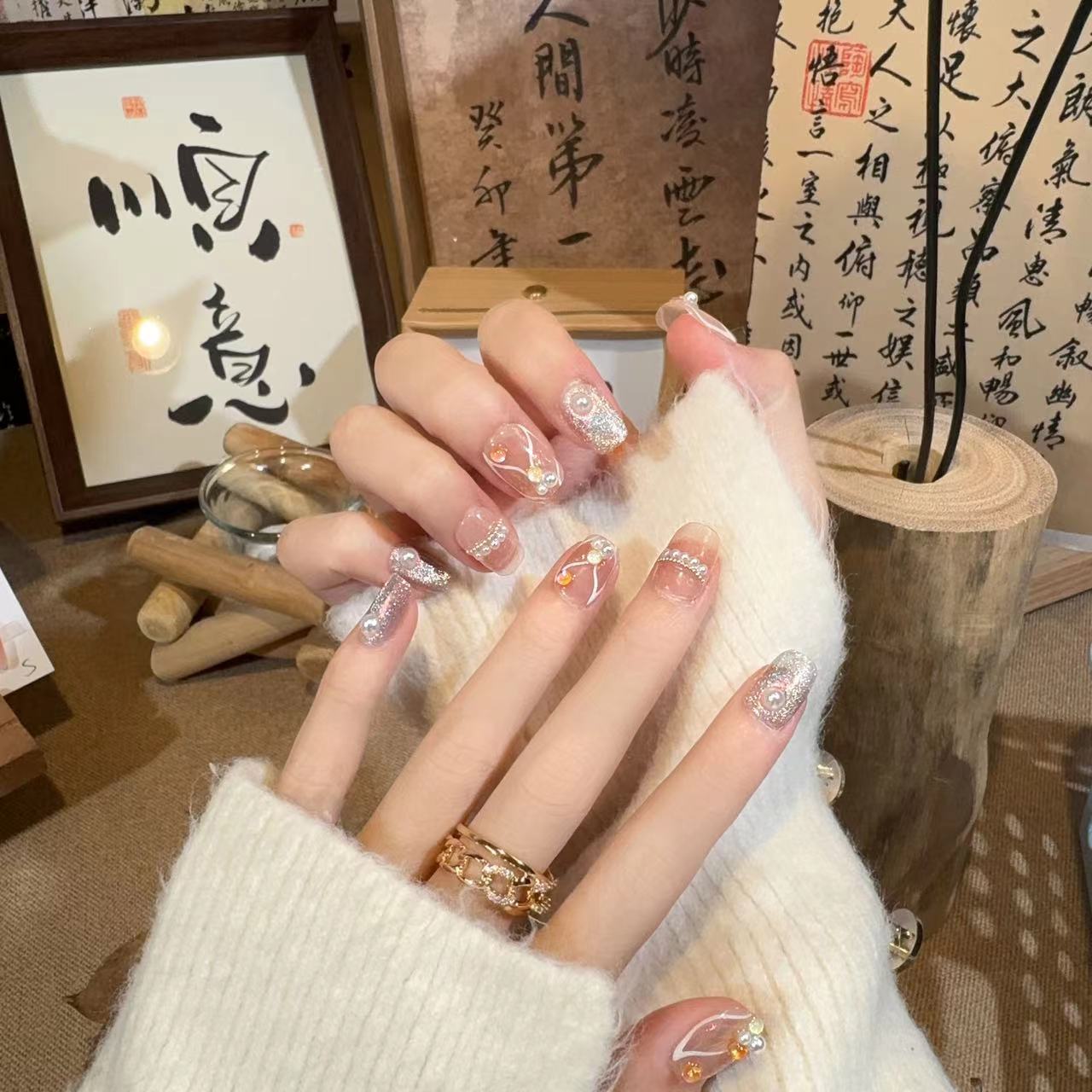 孤品轻奢纯手工穿戴甲