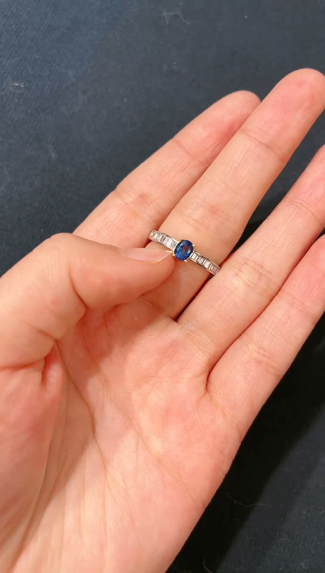 【闪购商品】蓝宝石戒指14K金镶嵌F05