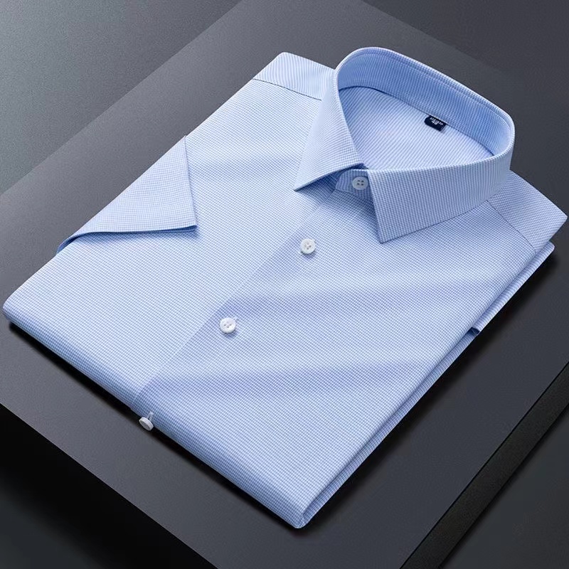 品牌衬衫撤柜剪标男士衬衣休闲夏季纯色薄款商务百搭宽松501-700