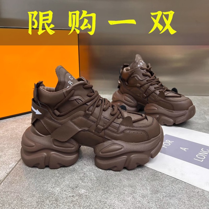 百丽纯爱2023秋季新款厚底增高老爹鞋百搭休闲运动鞋女ins潮
