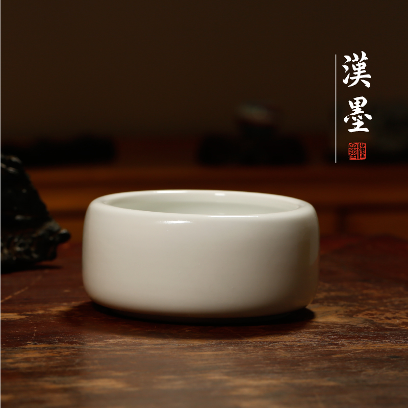 【笔洗】仿古釉白瓷笔洗 大号笔洗水盂书画绘画毛洗