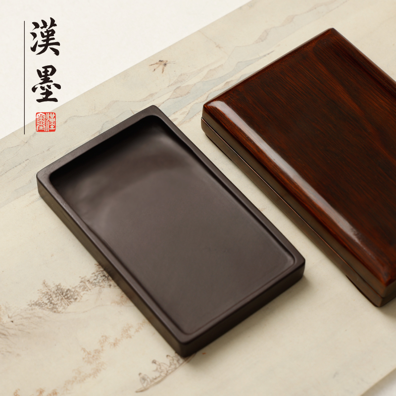 肇庆端砚实用级淌池砚 带盖4寸/6.5寸端砚原石砚台 大气厚重整挖