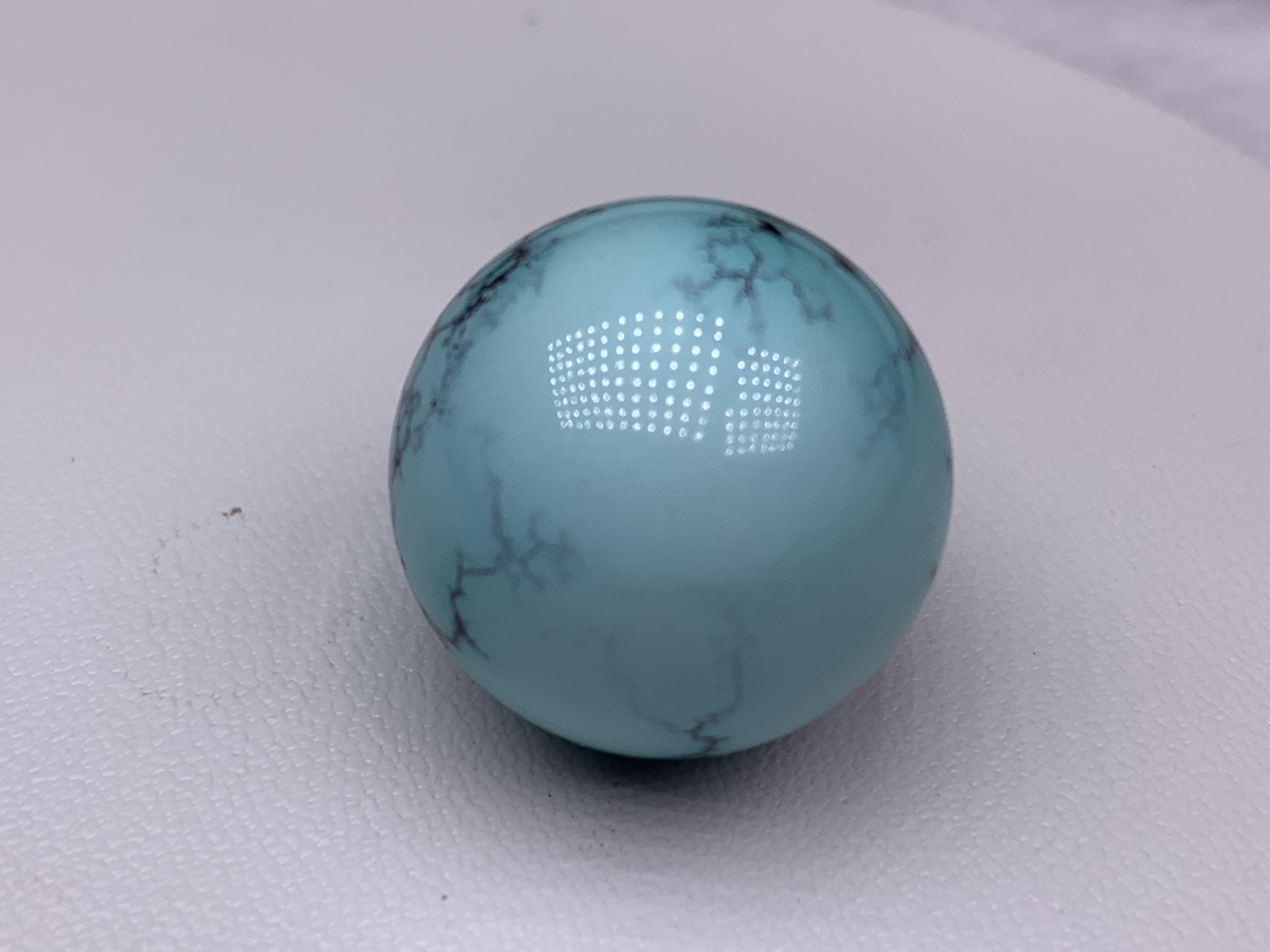 天然原矿水草纹圆珠，珠宝玉石雕件配饰19.5尺寸重10.3克