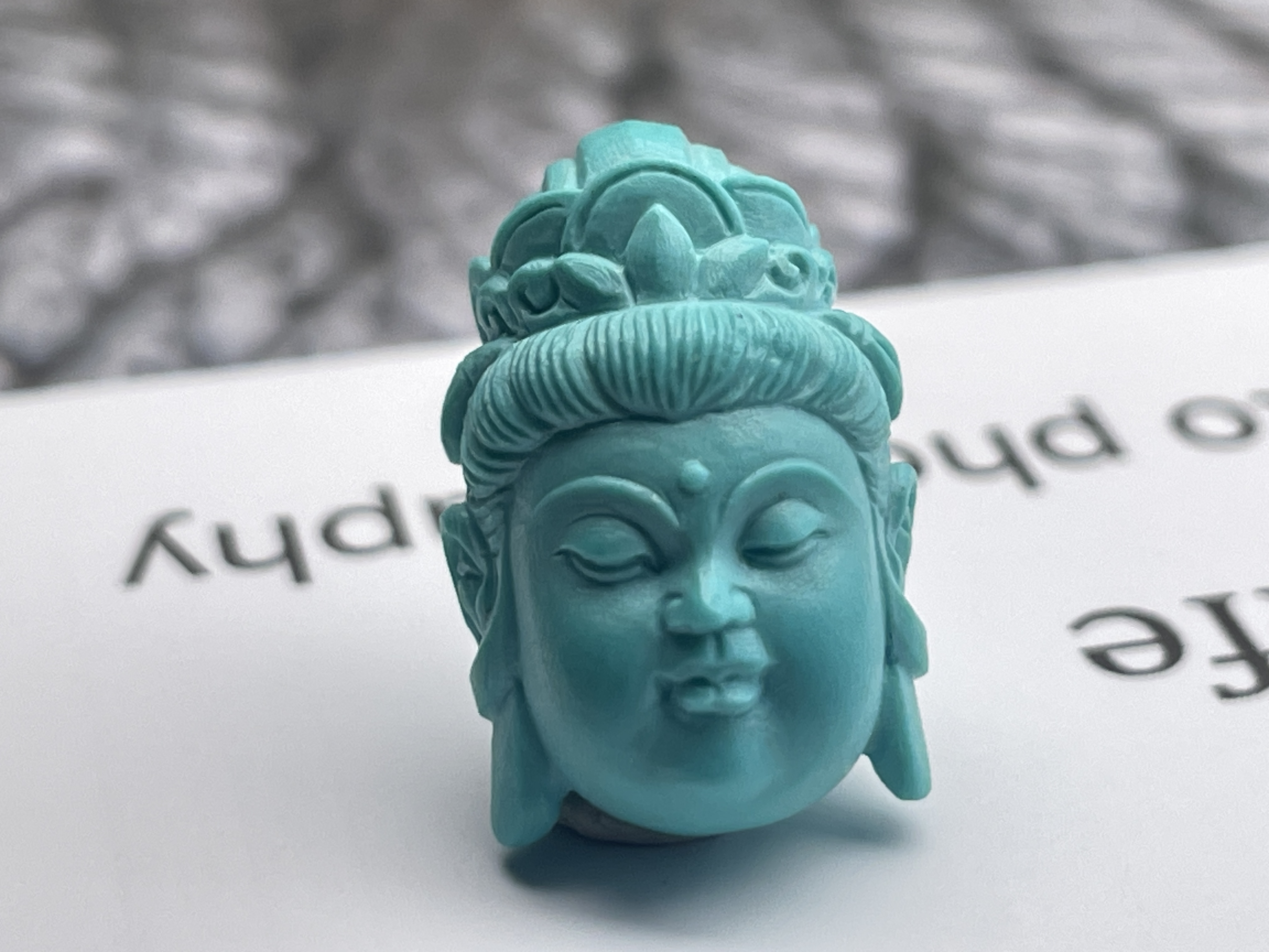 龙凤呈祥绿松石湖北十堰绿松石观音雕件手串配饰珠宝玉石挂件