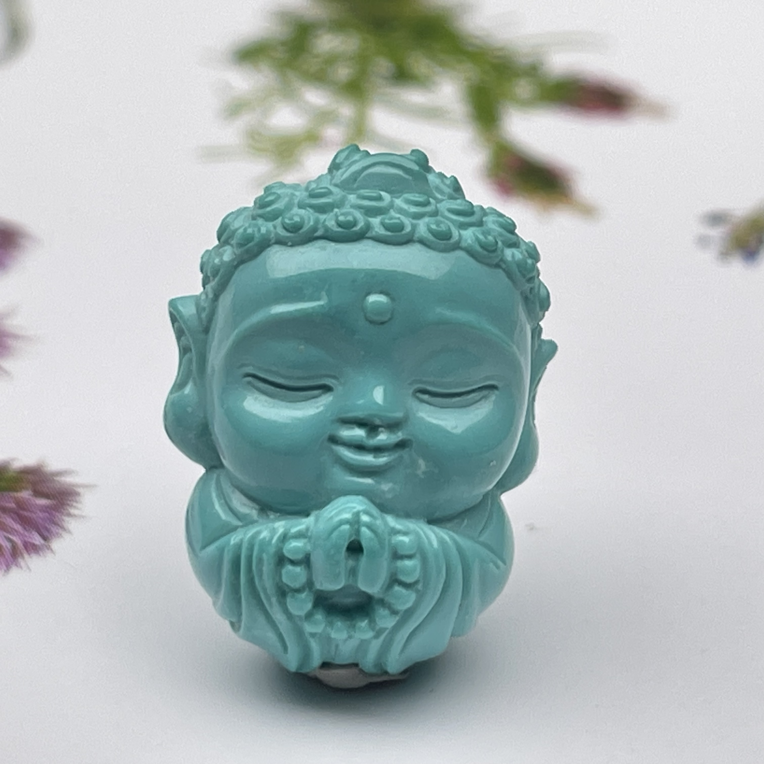 龙凤呈祥绿松石十堰天然原矿绿松石珠宝玉石吊坠